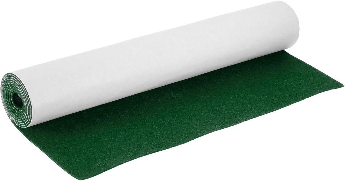 kleefrol groen - 40 x 220 cm 1 mm dikke viltrol DIY viltrol voor liner-boxen, onderzetter, auto, vilt, tafelpoten