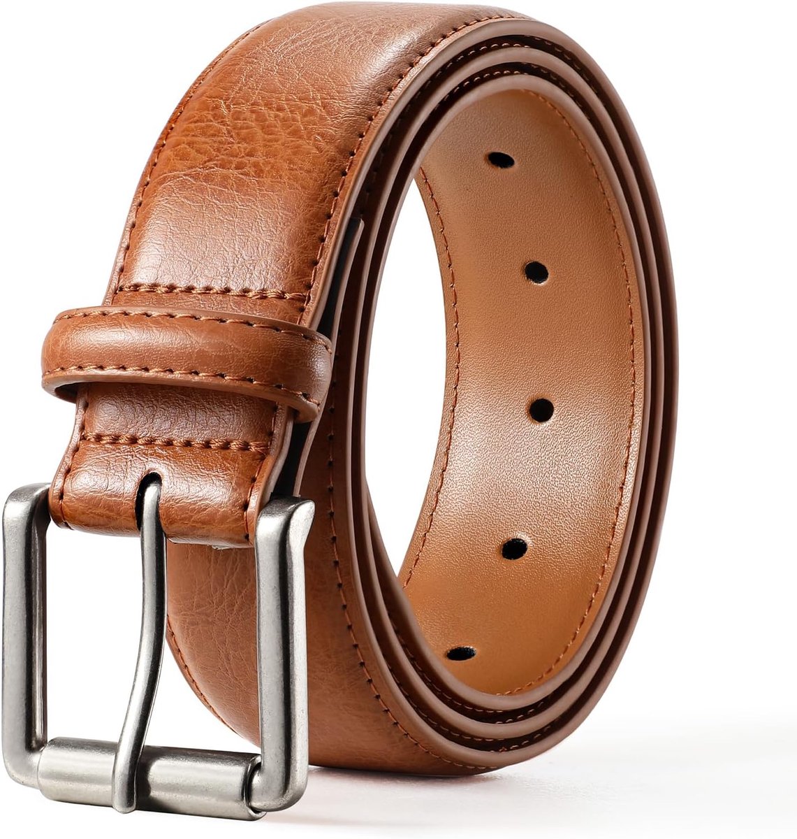 Leren riem voor heren, gesplitst leer, 40 mm breed, herenriem, herenriem voor werkbroek, jeans, geschenken, zwart of bruin