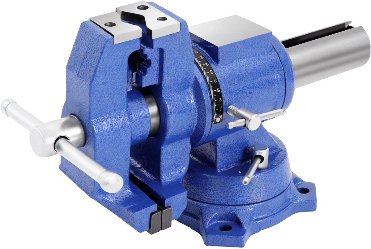 Bankschroef, multifunctioneel, 360 graden draaibaar, professionele draaischroef, heavy duty, tafelklem voor timmerlieden, ambachtslieden, modelbouw, elektronica, lassen, enz., 100 mm