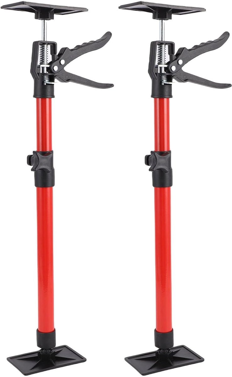 2 stuks telescopische plafondhouders, verstelbare hoogte voor veilige installatie van plafonds en hellingen, bouwsteunen met maximale draagkracht 40 kg (50-115 cm)