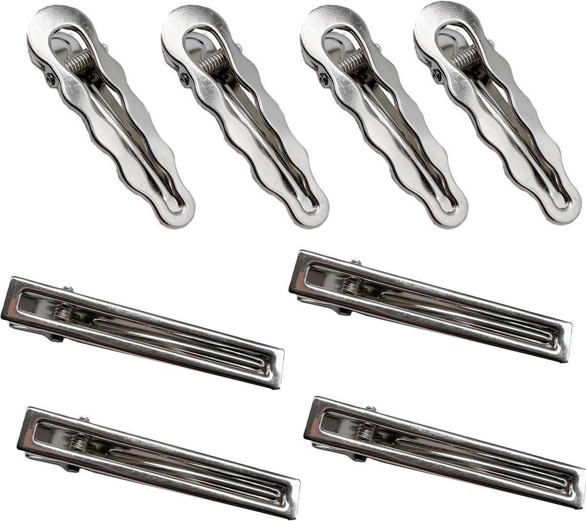 Set van 8 metallic golfklemmen, mini-haarklemmen voor dames en meisjes, antislip kapselhouder, accessoires
