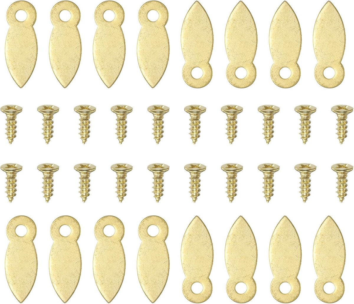 100 stuks clips voor hardware voor fotolijsten met 100 stuks schroeven fotolijst draaiknop clip fotolijst voor het ophangen van foto's tekeningen, goud