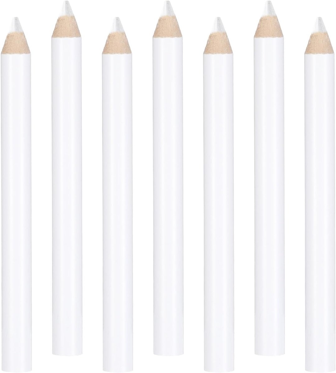 7 stuks stoffen potloden voor naaien, witte wateroplosbare naaistofmaker, witte markeerpotloden, kleermakers krijt voor kleermakers, quilten, naaister en doe-het-zelf ambachten (8,75 cm)