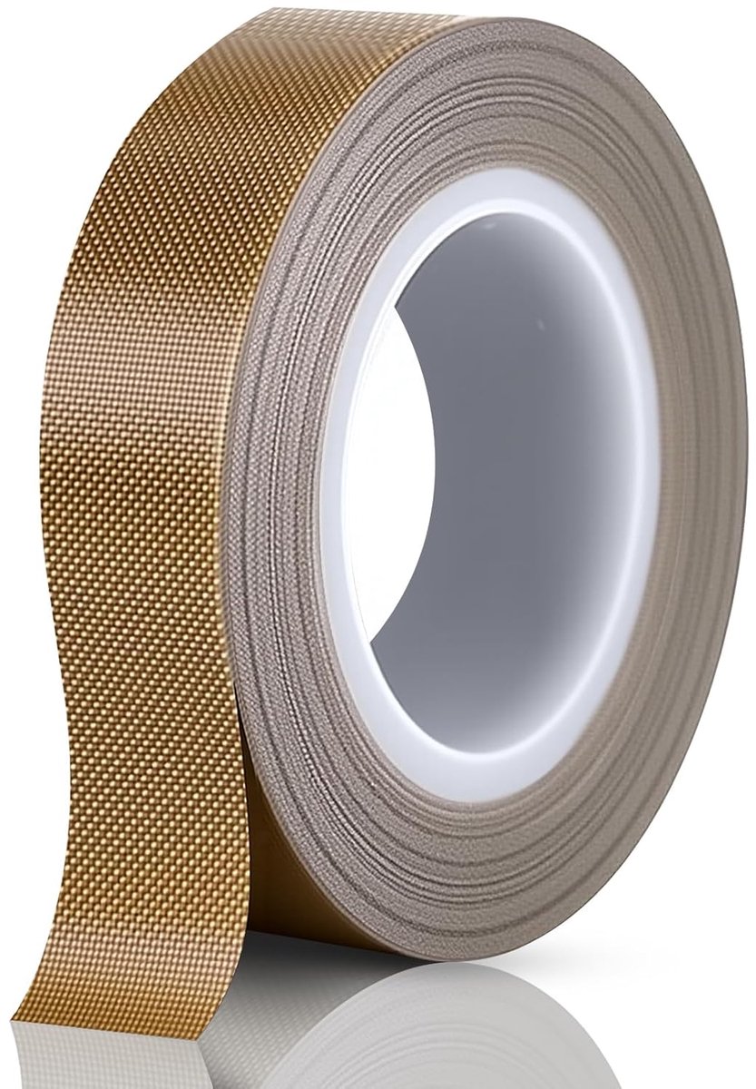 Tape, zelfklevend, hittebestendig, 0,18 x 10 mm x 12 m, glijdende plakband, voor machine
