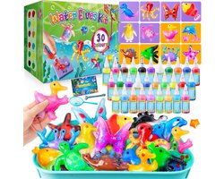 30 kleuren Magic Water Elf Kit - Aqua Fairy Water Pets met 12 mallen - Squishy Maker Crafts Verjaardagscadeaus voor jongens en meisjes
