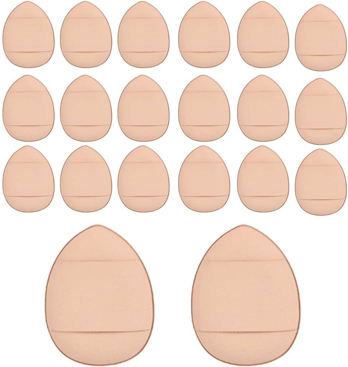 20 stuks mini-poedersponzen, driehoekig, zacht, mini-make-upkwast voor make-up, mineraalpoeder, voor droge en vochtige foundation
