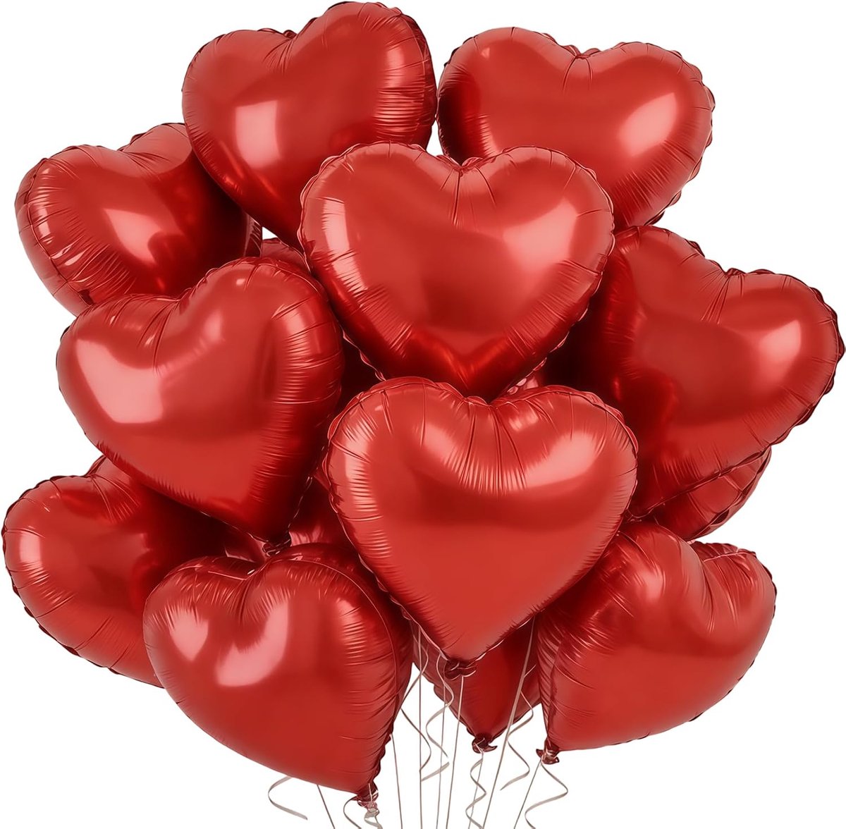 Ballonnen, 45 cm, heliumballonnen, hartballonnen, rood, bruiloft, hartvorm, folieballon, hartballonnen, Valentijnsdag, verjaardag, verloving, Moederdag