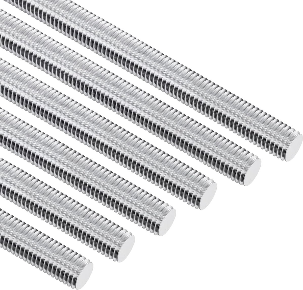 8 stuks draadstangen M10 × 150 mm roestvrij staal, volledige schroefdraad