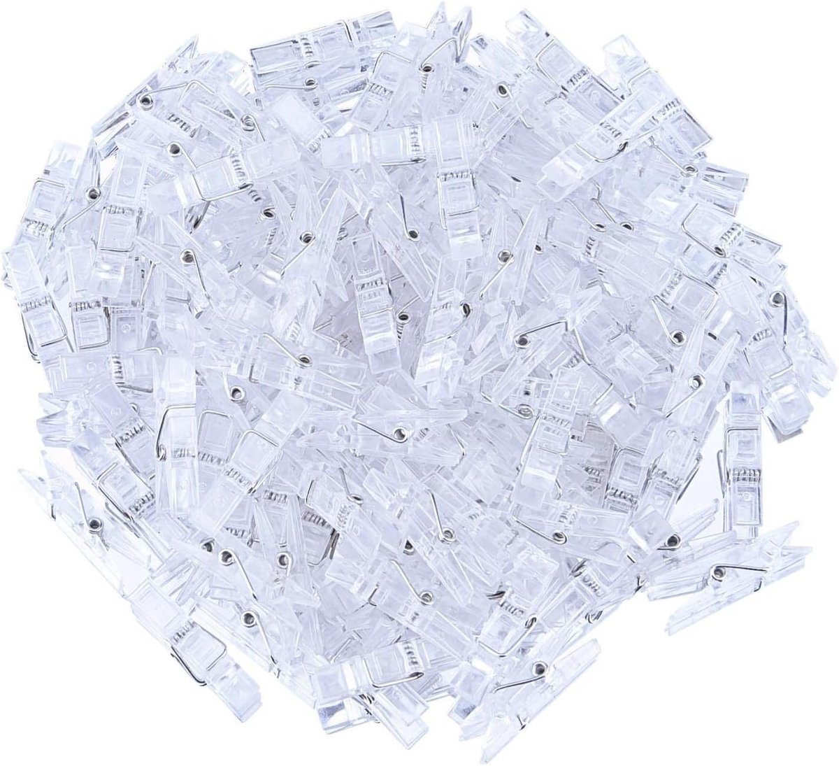 100 stuks doorzichtige plastic veerklemmen, 3 x 25 mm, voor doe-het-zelf-projecten, foto's, ophanging mini-clips