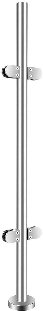 110 cm roestvrijstalen balustradepaal/leuningpaal, middenpalen/voetpalen, glas, balkon, eindpalen/balustrades, middenpalen, hoogwaardig materiaal, hoge stabiliteit, klassieke uitstraling, licht