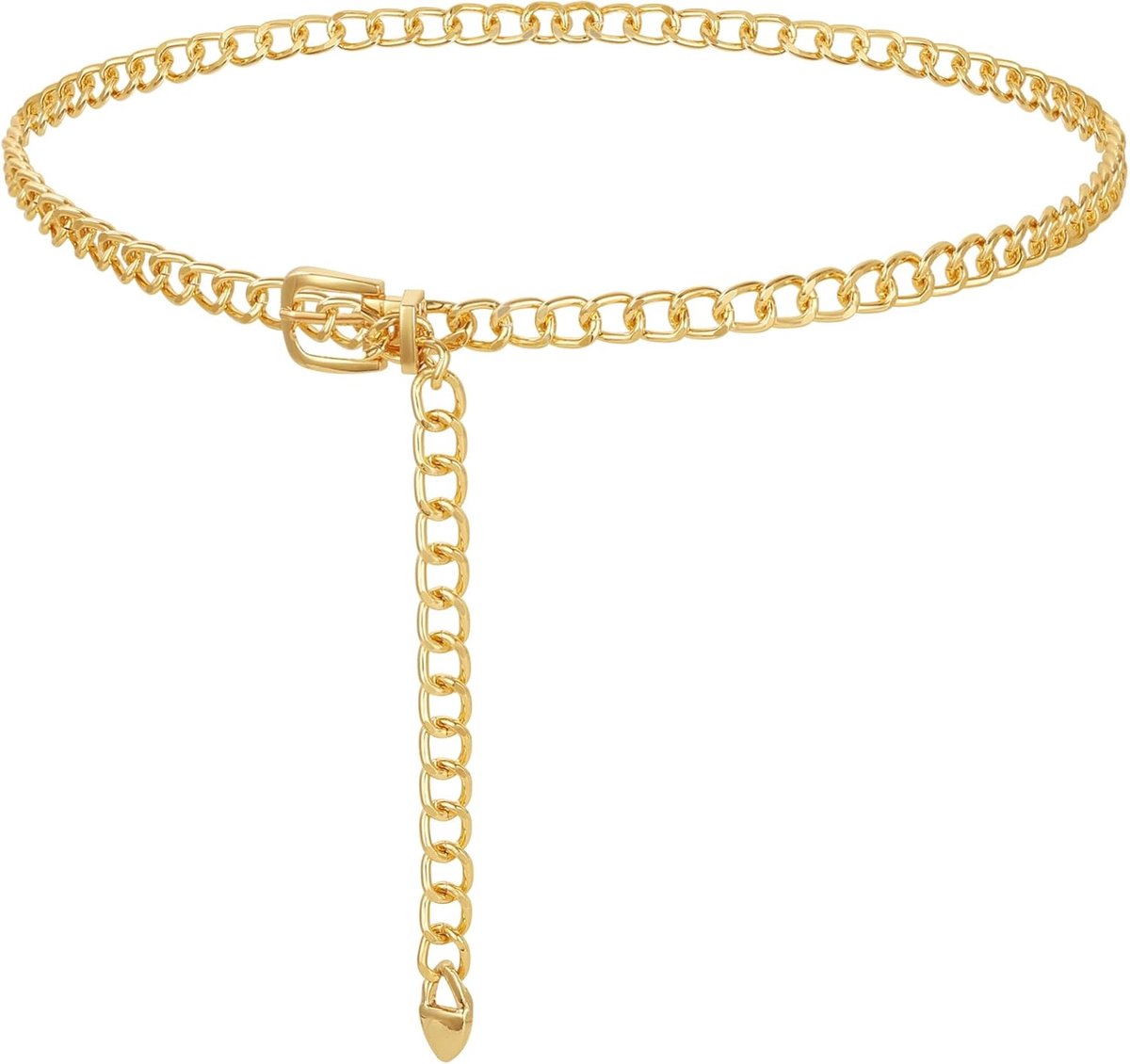 tailleketting, western kettingriem, verstelbare metalen gesp, tailleketting voor dames, metalen kettingriem voor jurken, feest, bruiloft, kettingriem, goud dames