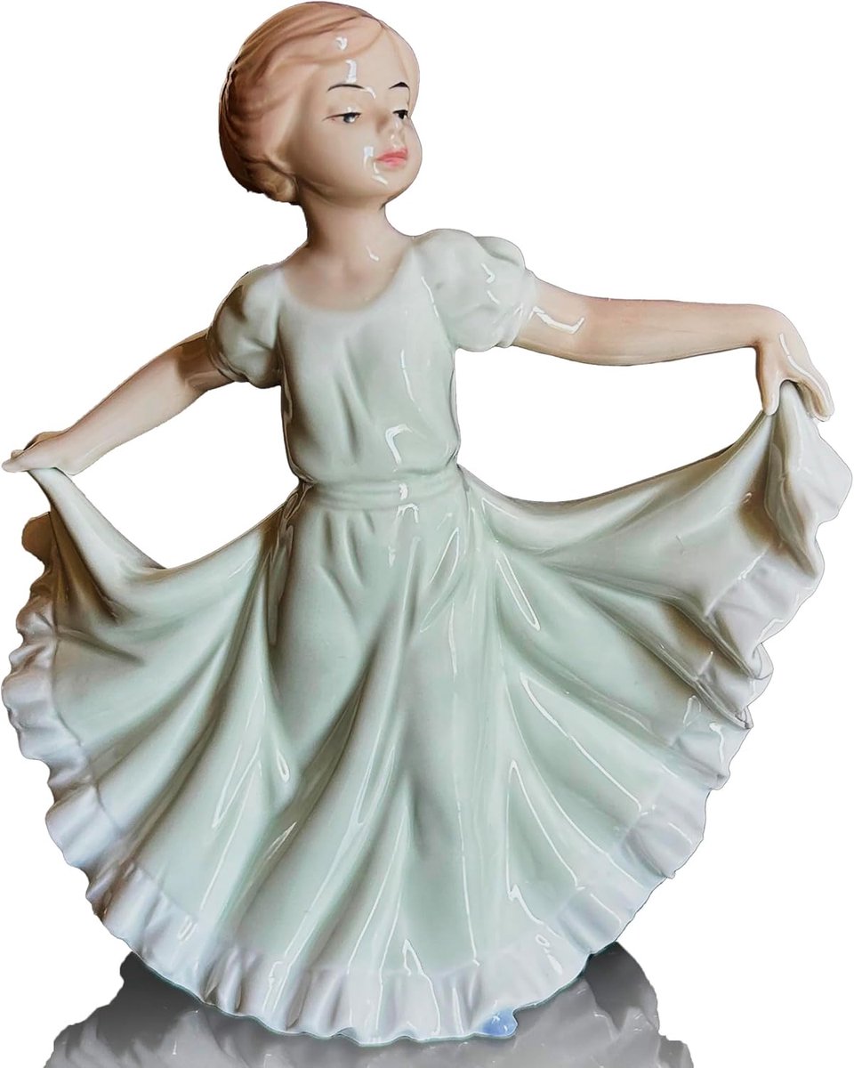 Porseleinen beeldjes, jeugd, memorabilia, geschenken, sculptuur woondecoratie (strik meisje)