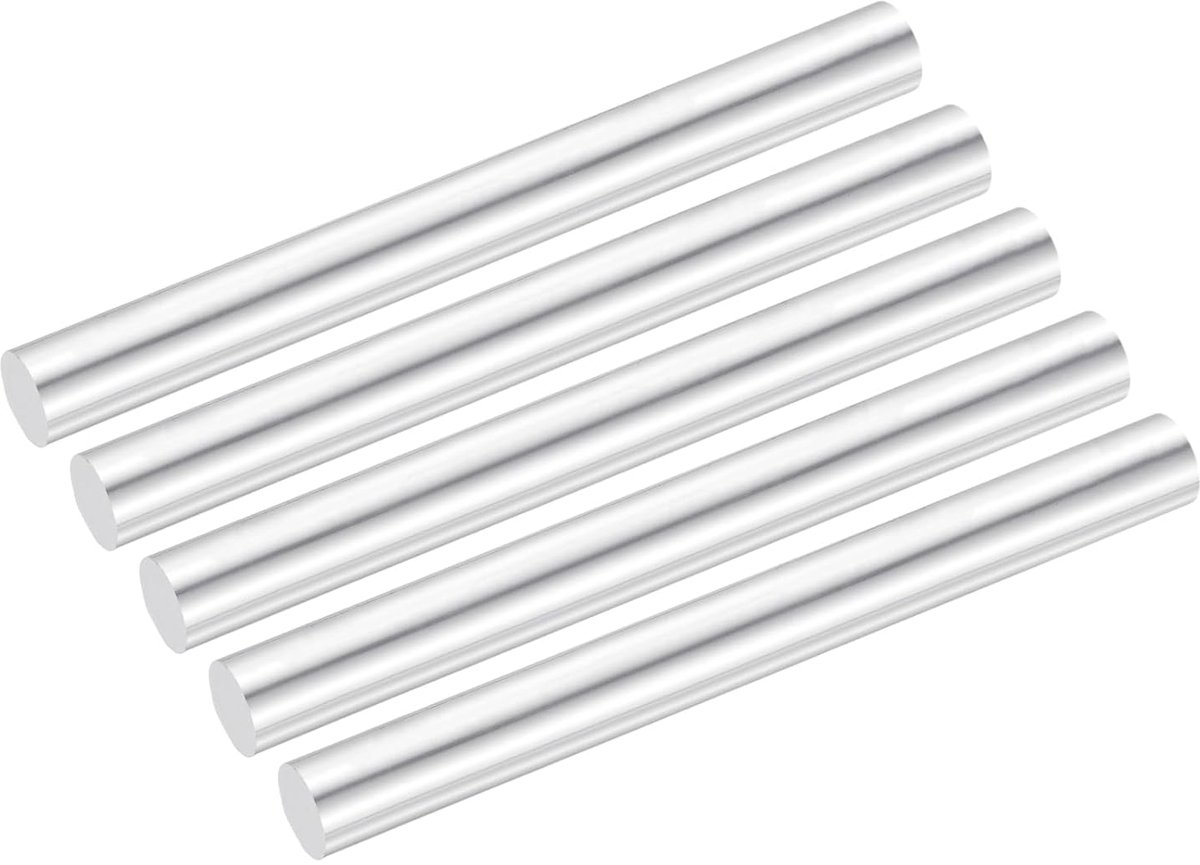 5 stuks 10 x 100 mm aluminium ronde staaf diameter ronde aluminium stangen aluminiumlegering, 6061 roestvrij staal massief draaibankstang, lager voor industrie, doe-het-zelf handwerk, zilver