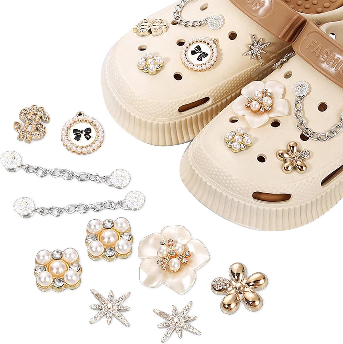 Bedels voor klompen, kristallen klompen, schoenaccessoires, schoendecoraties voor meisjes, meisjes, vrouwen, volwassenen, feestgeschenken