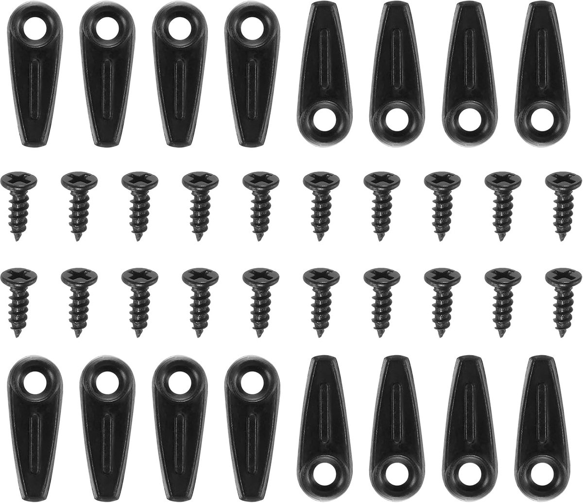 50 stuks bevestigingsclips voor fotolijsten met 50 schroefknoppen voor het ophangen van fotolijsten, zwart