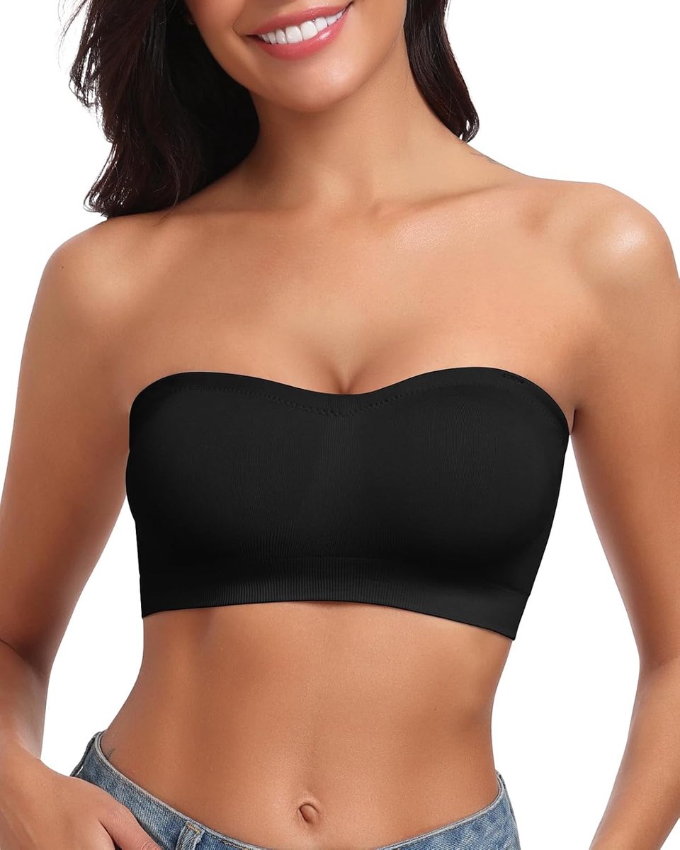 Bandeau BH zonder beugel naadloze tube top BH gevoerde bandeau top met transparante bandjes