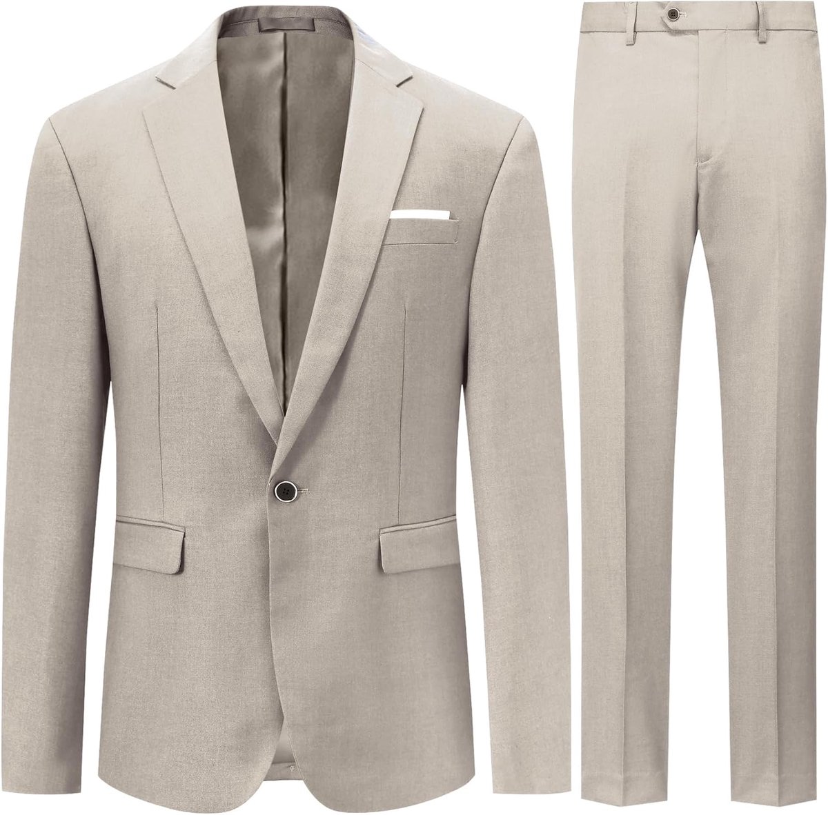 Pakken 2 Stuk Pak Slim Fit Bruiloft Diner Tuxedo Suits voor Mannen Business Casual Jas & Broek 10 Kleuren Beschikbaar