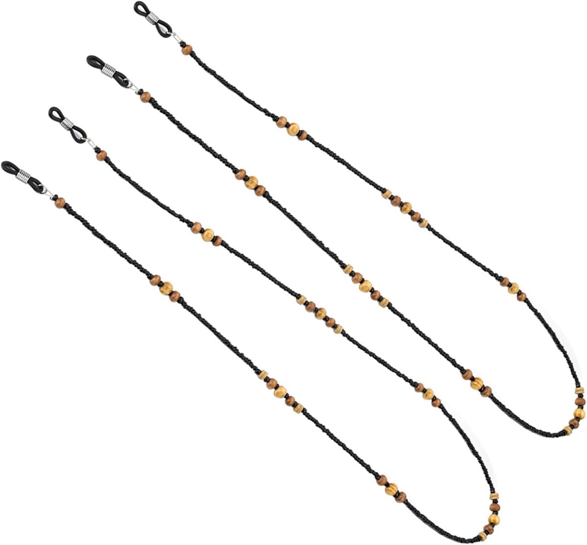 Stijl 2 Stuks Houten Kralen Brillenketting Voor Dagelijks Gebruik Tijdens Het Sporten