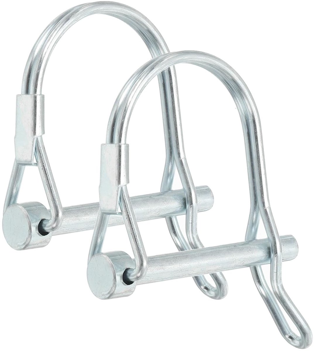 Borgpen van de as met oor 3/16 x 1-5/8 inch, 2 stuks veiligheidspen voor PTO-koppeling, rond, van boogdraad met houder en landbouwoor (5 x 40 mm)