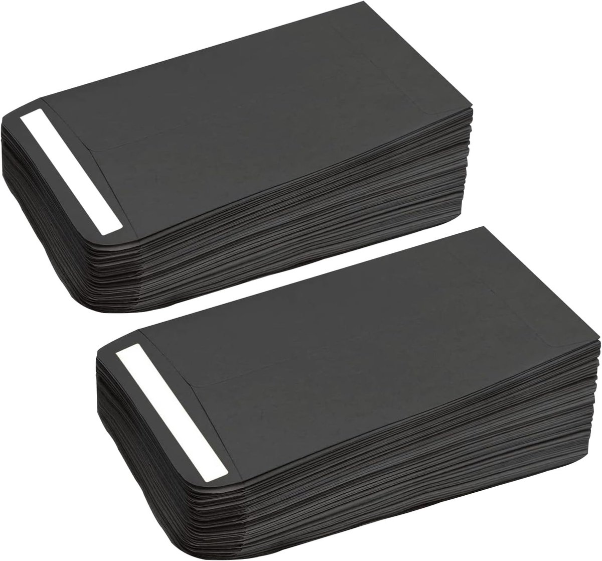 100 stuks kleine zwarte enveloppen, zelfklevende zaadenveloppen Zaadpakketten Kraftpapier-muntenveloppen Geldenveloppen voor lonen, zaden, munten, kralen of postzegels (10x6cm / 3.9x2.4inch)