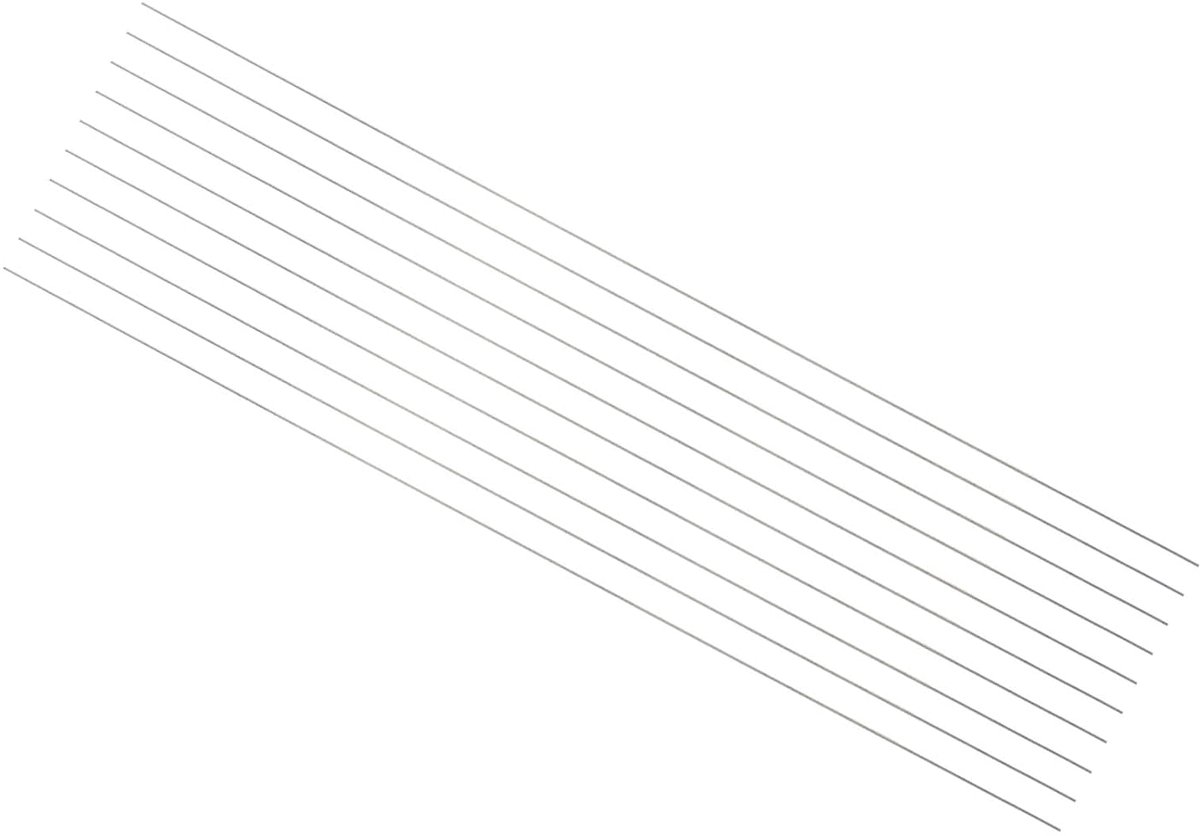 10 stuks ronde stalen metalen stangen, 0,5 mm x 200 mm hogesnelheidsstaal (HSS) draaibankstanggereedschap, voor astransmissie, miniatuur doe-het-zelf knutselen