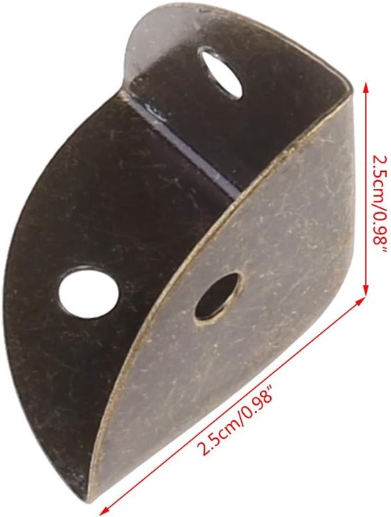 Tas Hoekbeschermer, Metalen Hoekbeschermer Koffer Bronzen Kasten Rand Veiligheidsbeschermer voor Box Plank — afbeelding 4