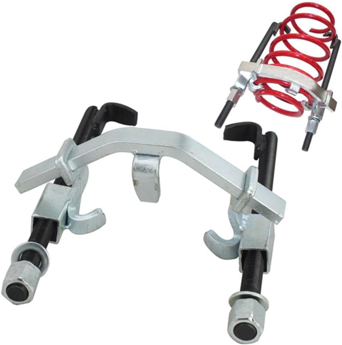 Universele veerspanner, 3-delig, tot 1500 kg / 1,5 t veren, compressor voor het verlagen van de auto, autospanner, gereedschap