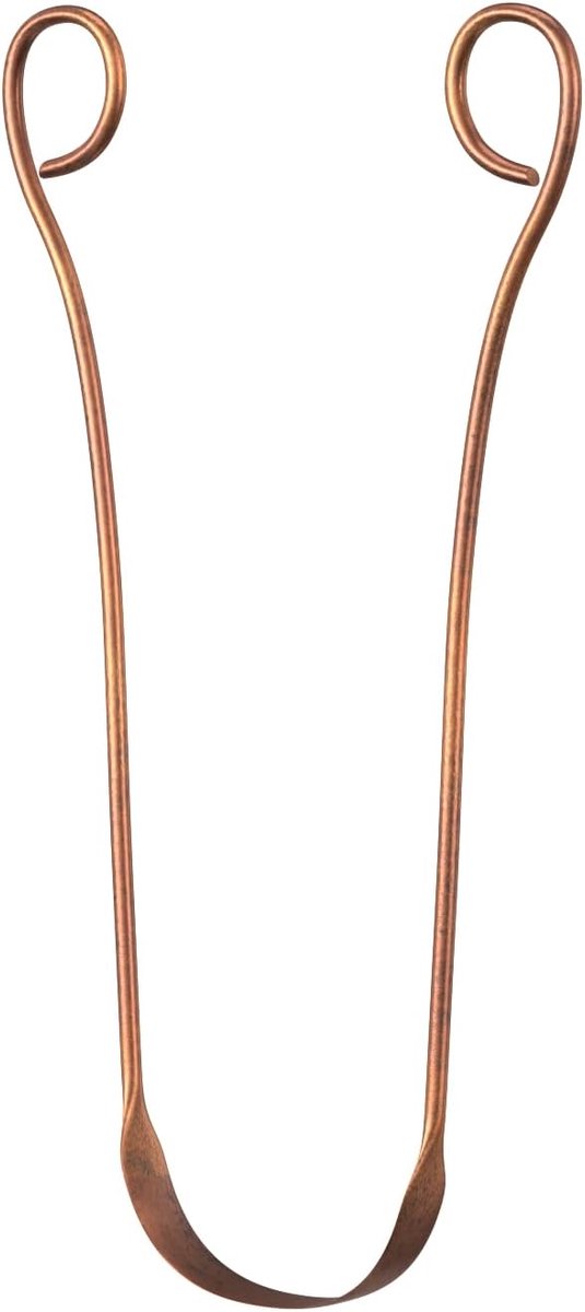Clearly COPPER Ayurvedische tongschraper en reiniger | 100% puur koper voor zwaar gebruik, duurzaam gebouwd, BPA-vrij | Natuurlijke mondverzorging en remedie tegen slechte adem