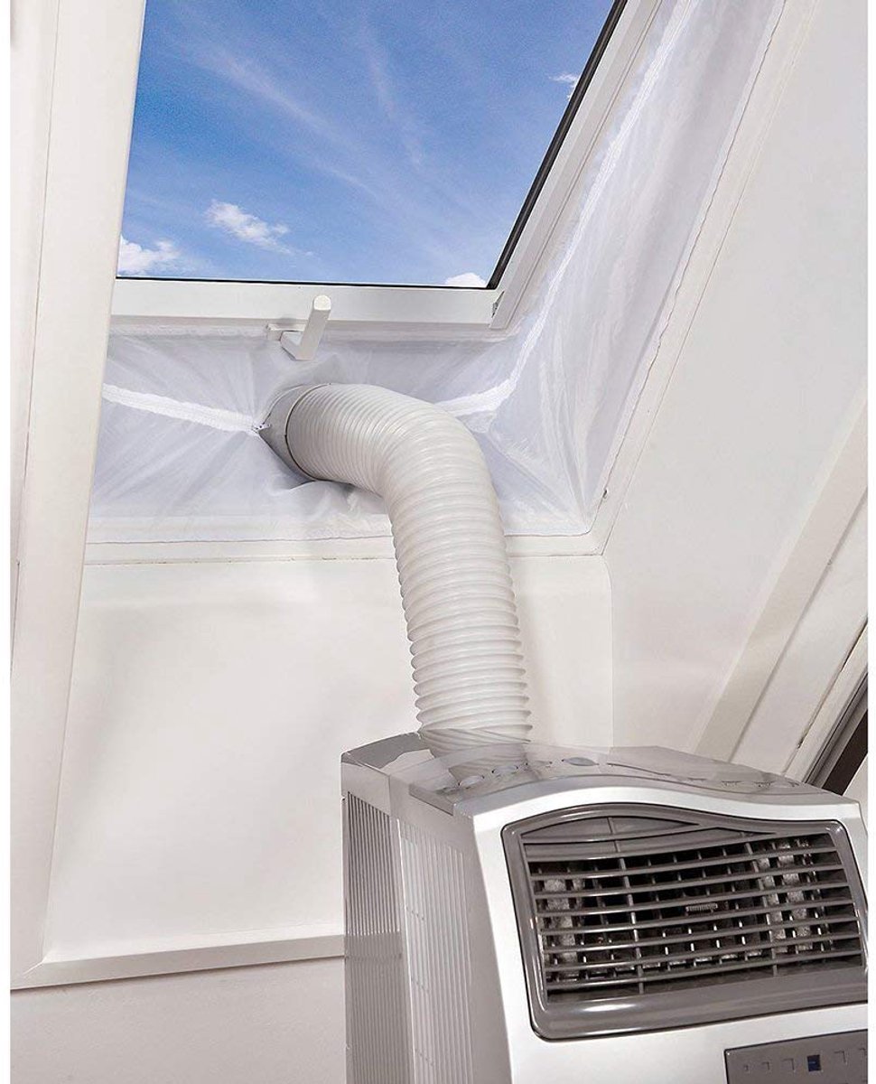 raamafdichting, Queta 4 m raamafdichting voor mobiele airconditioners, afvoerlucht-wasdrogers, airconditioners, afvoerdrogers, luchtontvochtigers, bouwdrogers