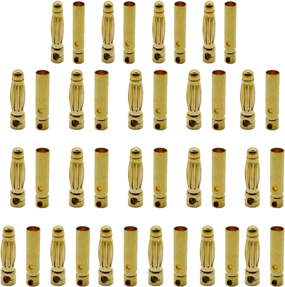 20 Pairs Vergulde 3mm 3.0mm Mannelijke Vrouwelijke Banaan Plug Bullet Connector voor ESC Lipo Batterij