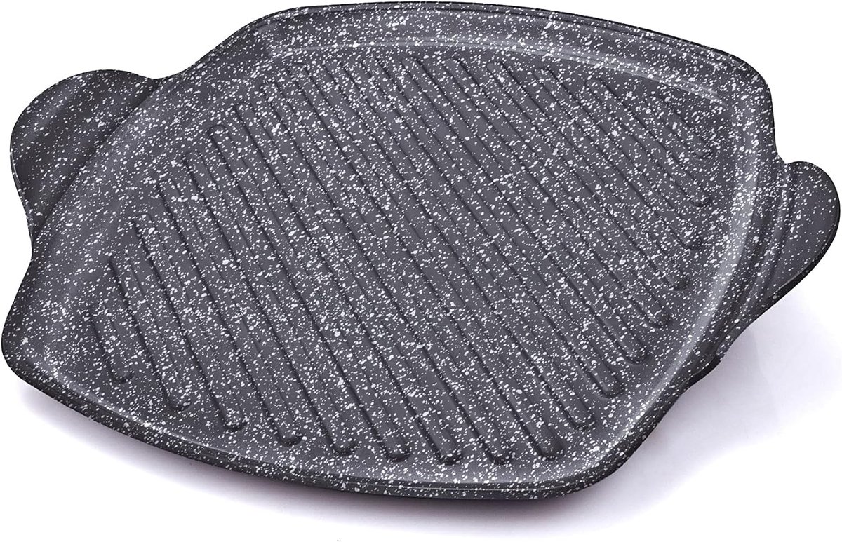 Gusto Grill, vierkant, aluminium, grijs, 25/25 cm