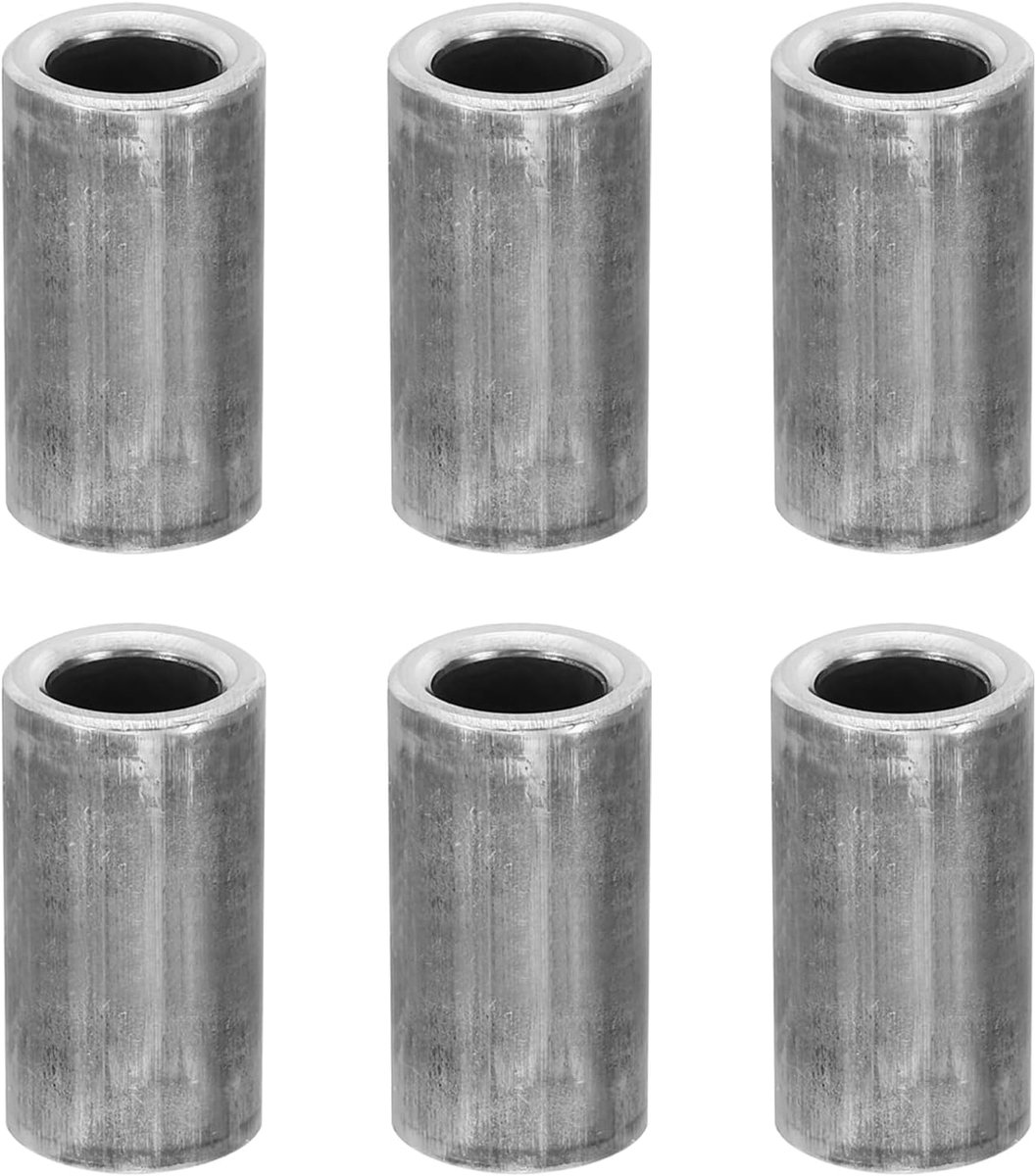 M10 Stalen afstandhouders, 6 stuks metalen afstandhouders staal 10,3 mm ID x 16 mm OD x 40 mm L koolstofstaal spacer schroef afstandhouder ronde voor 2/5 inch of M10 schroefbouten