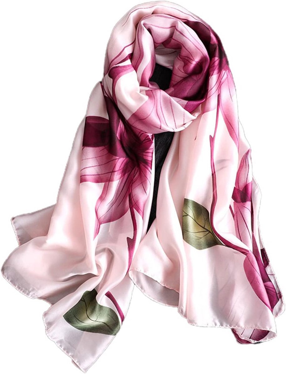 Zijden sjaal dames 100% zijde 20+ kleurrijke luxe sjaals warm & zacht als stola zijden doek halsdoek 79011