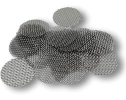 Pijpzeefjes - inlegzeef 100 - stalen zeef 15 mm - zeef vaporizer - pipescreens - inlegzeef grof - zeef 15 (100 stuks)