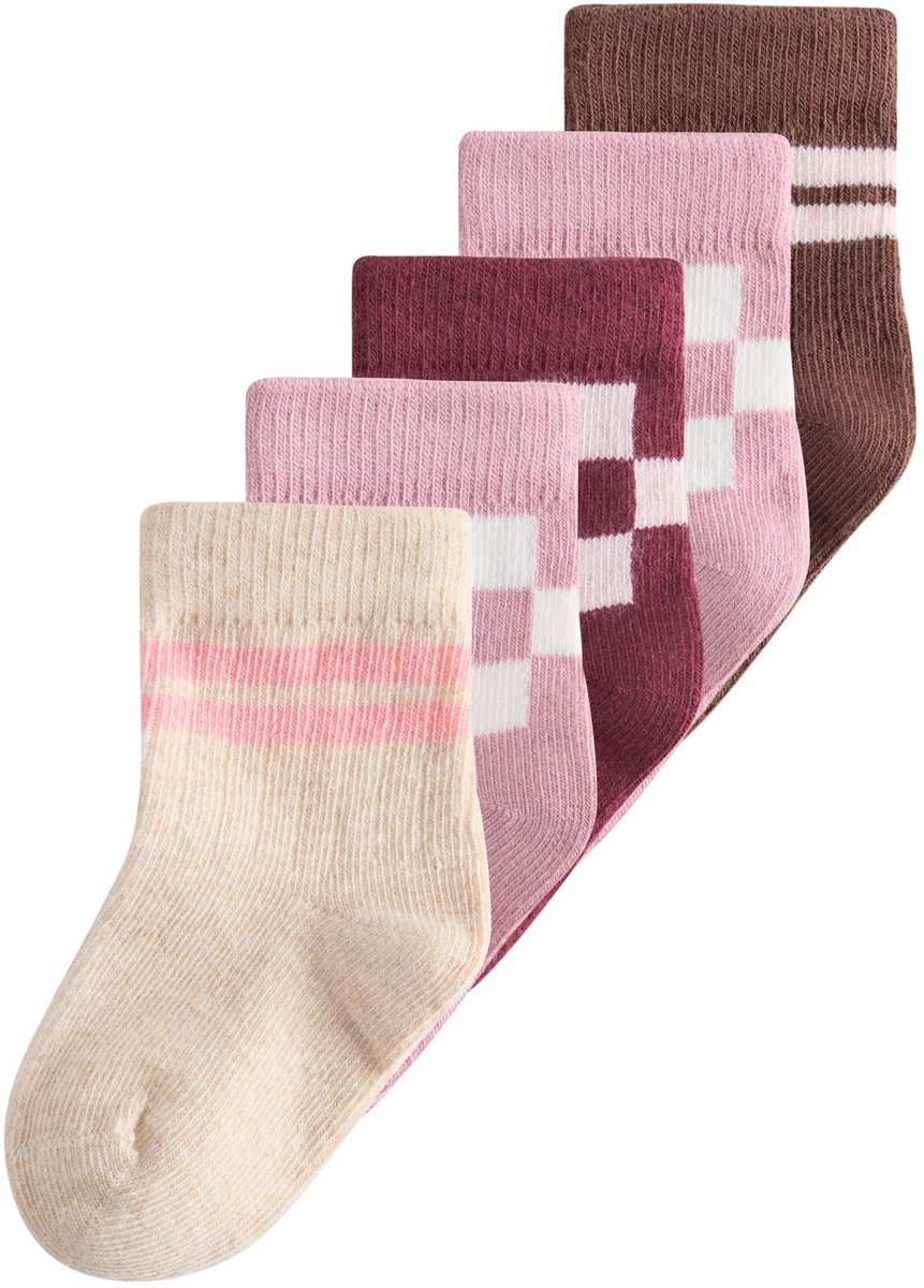 Next - Meisjes - 5 Paar babysokken - Roze