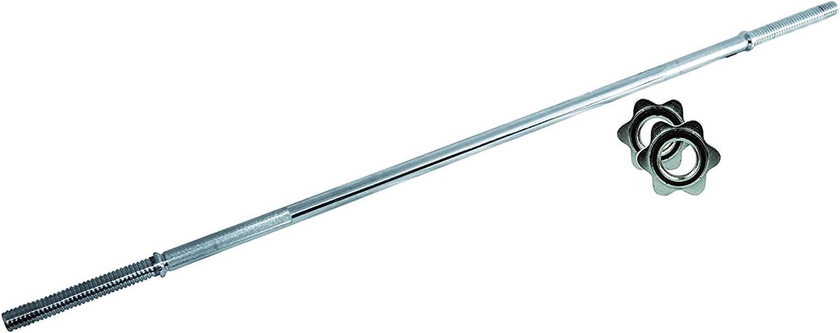 verchroomde halterstang lengte 180 cm diameter 25 mm schroefsluiting