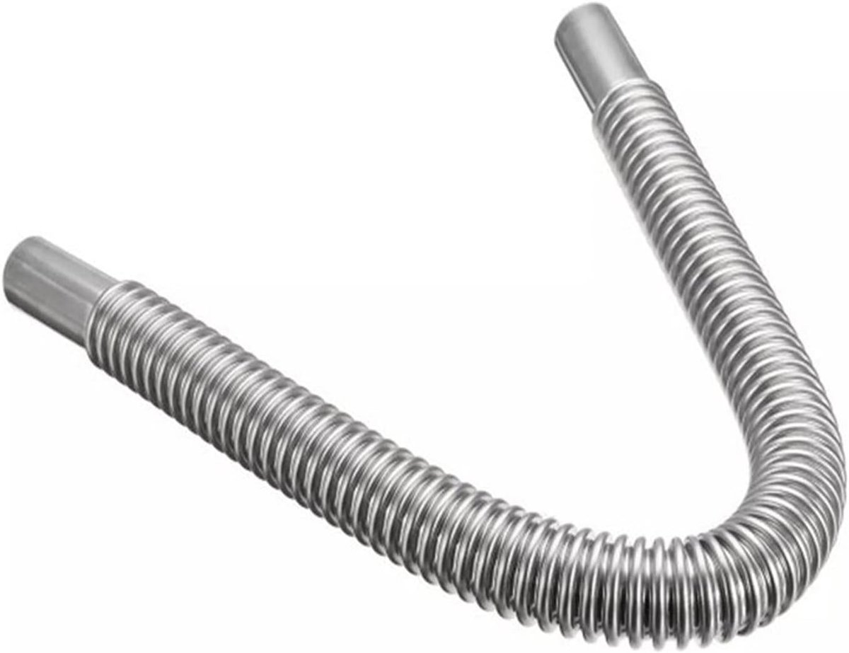 120CM Uitlaatpijp Extra Kachel, Auto Rvs Uitlaatpijp, Power Generator Uitlaatslang, Voor Motor Uitlaat(Zilver)