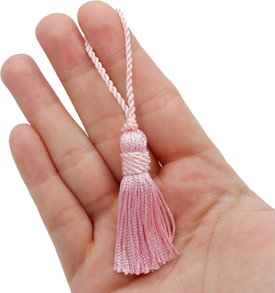 = Cuquillo-Kwastje met Hoofd Vastgebonden. 5cm Lang. 100% Rayon. Zak met 5 Eenheden - (Roze)