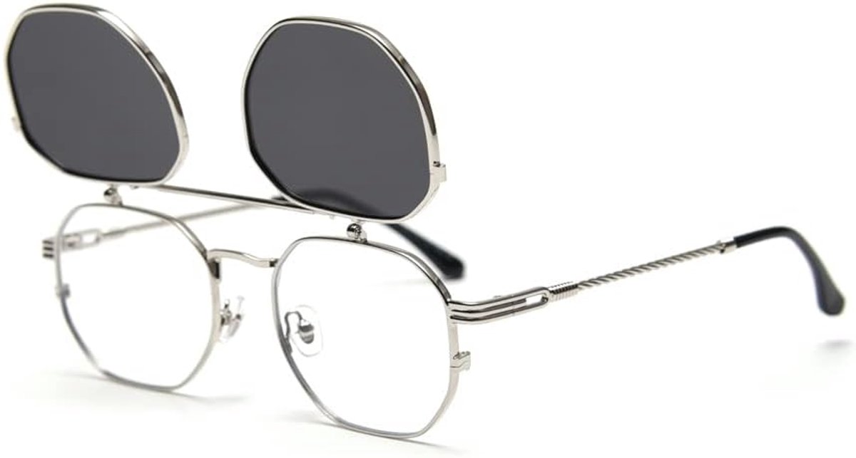 up Prescription Zonnebril voor mannen, gepolariseerde clip-on zonnebril voor vrouwen, geel, blauw, tinten