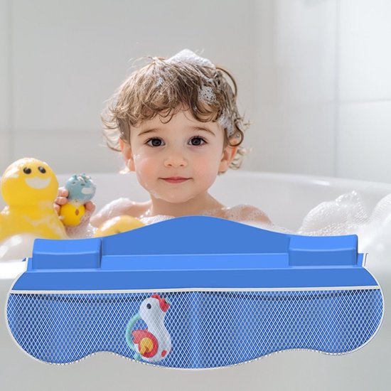 Badkuip Bescherming - Bad Opzetstuk - Kind Veilig Douchen - Water Spat Voorkomen - 55.8 x 42.5 cm - blauw — afbeelding 2
