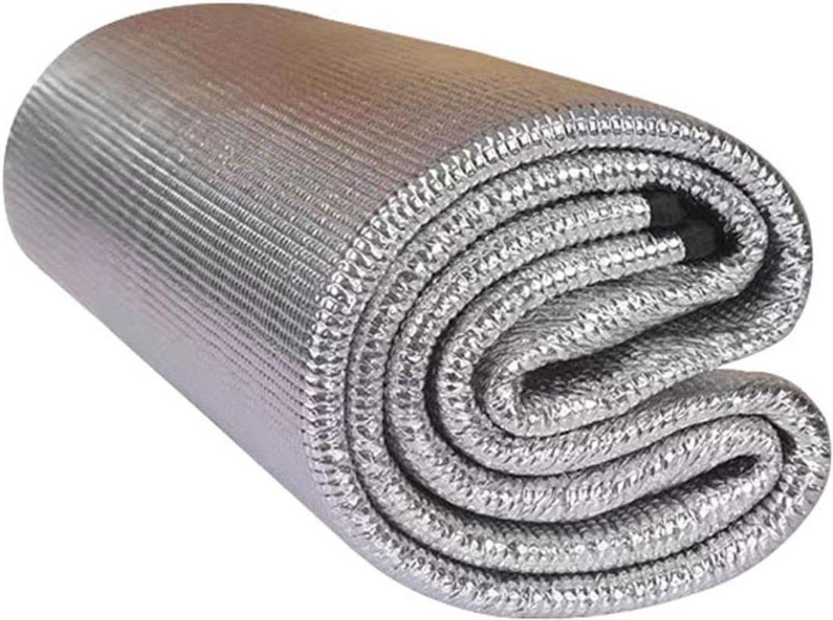 Aluminium Isolatiemat - Schuimmat Kamperen - Bescherming Tentvloer - Dubbelzijdig Waterdicht - Opvouwbaar - Zilverwit