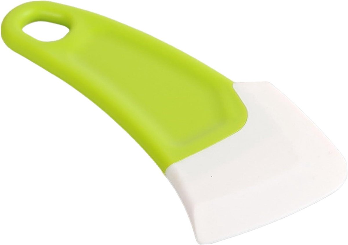 Hittebestendige keukenschraper - Pannenschraper siliconen spatel - Gereedschap voor schoonmaken - Duurzame lichtgewicht constructie - 15 cm - Groen