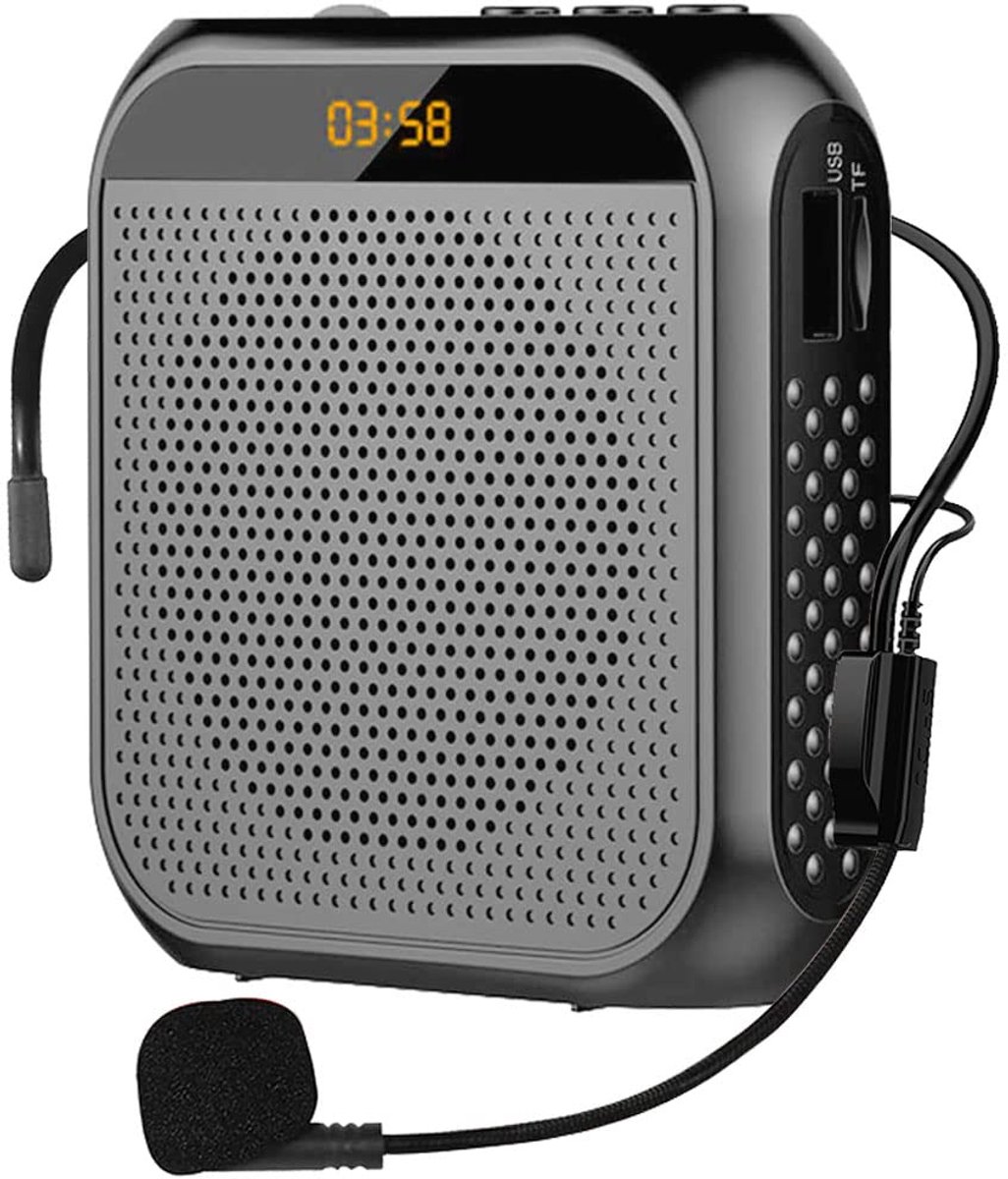 SnelShoppen - Draagbare Spraakversterker voor Leraren - 2200 mAh Oplaadbare Microfoon met Headset en Luidspreker - Perfect voor Training, Vergadering,