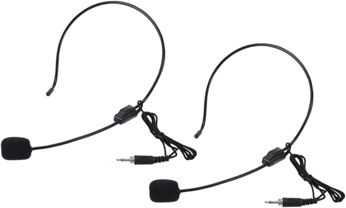 Headset Microfoon - Koptelefoon Microfoon - Stemversterking - Ruisonderdrukkend - 60 Gram - Zwart