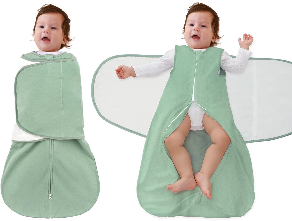 SnelShoppen - Babyslaapzak 1.0 TOG, 100% Katoenen Zomerslaapzak voor Baby's 0-6/6-12 maanden, Ideaal voor Warmere Dagen, Veilig en Comfortabel