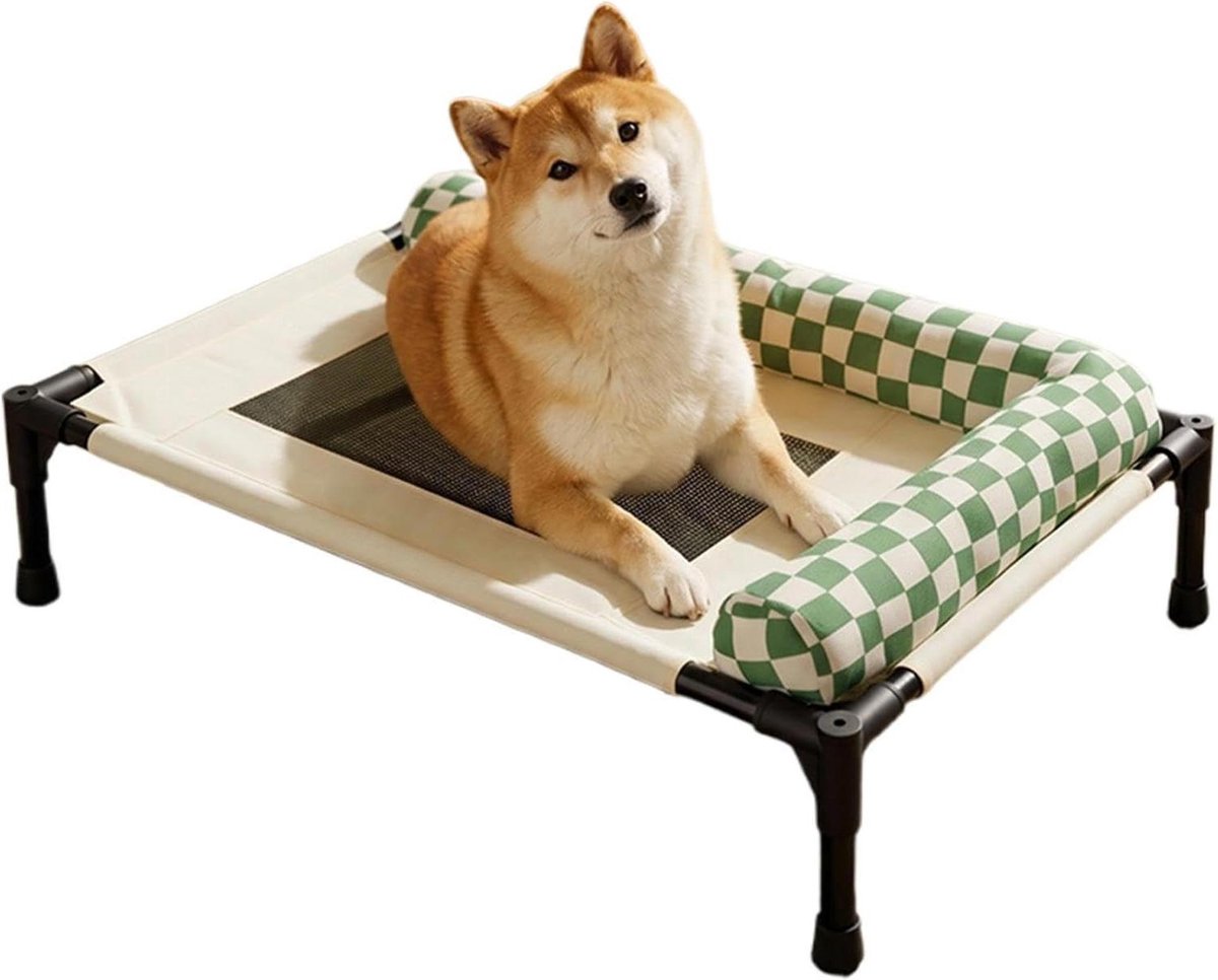 Honden Veldbed - Verhoogd Hondenbed - Buiten Rusten - Ademende Mesh Stof - 62 x 18 x 18 cm - Middelgroot
