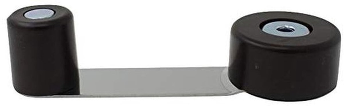 - Chrome Deurstopper - Draaibaar Type - Praktisch Vloermontage - Donkerbruin - Deurschade Voorkomen - Geschikt voor Binnengebruik - Rubbe