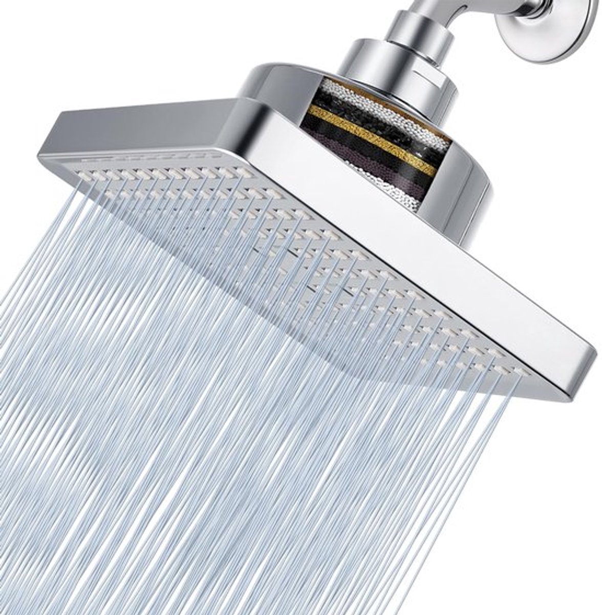 Douchekop Hoge Druk - Douchekop met Filter - Regendouche - Doucheset - Roestvrij Staal - 15cm Monobloc Design - Douchekoppen