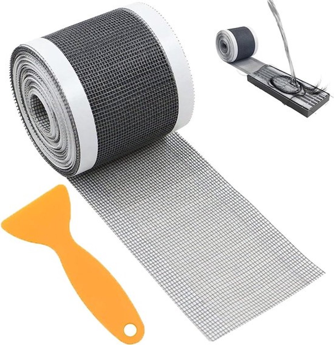 Zelfklevende Drainage Haarvanger Stickers, Afvoerzeefjes voor Douche, Badkamer en Keuken - Afvoerzeefjes 70 mm x 10 m