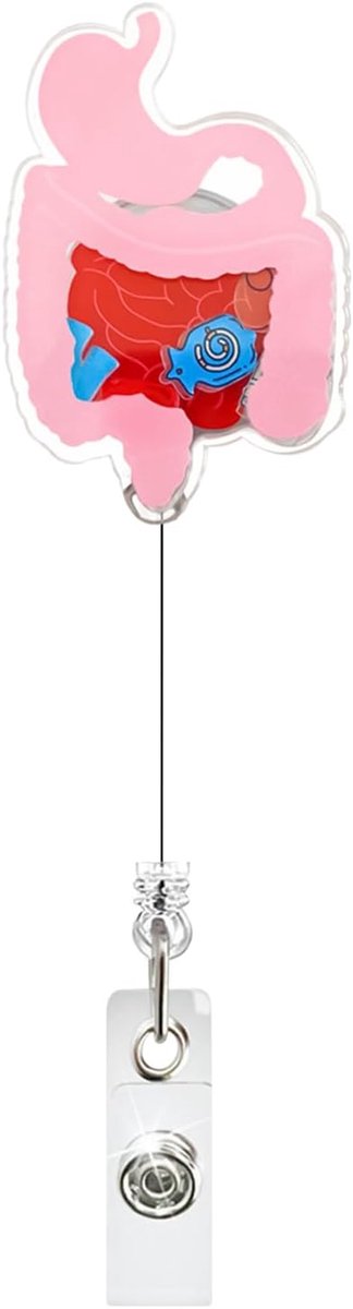 Badgehouder Clip - Sleutelhanger Houder - Werkplek Efficiëntie - Uitschuifbaar Ontwerp - 8.5 cm - Maag
